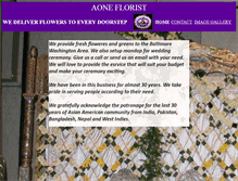 Tablet Screenshot of aoneflorist.com